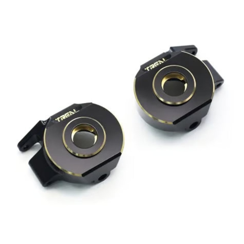 Treal Hobby Axial SCX10 Pro Brass Steering Knuckles (2) (96.8g) Steering Knuckles (Black) (2) (96.8g)