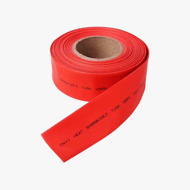 Heat Shrink Sleeve Tube Flat - 8 mm Diameter - Red - 1 meter