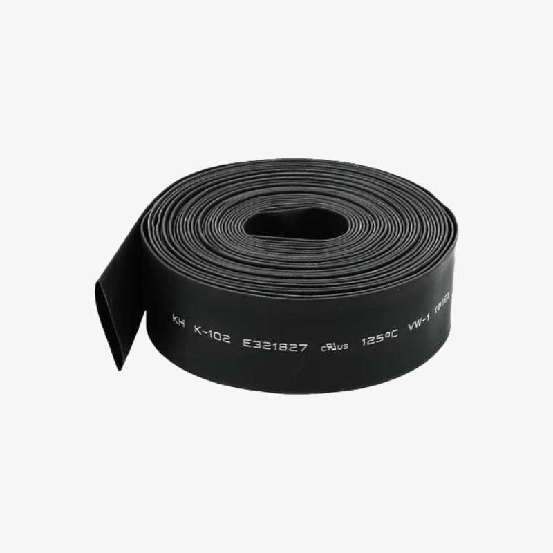 Heat Shrink Sleeve Tube Flat - 9 mm Diameter - Black - 1 meter