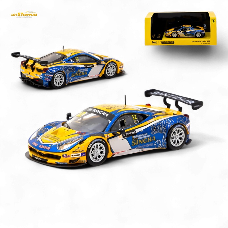 Tarmac Works Ferrari 458 Italia GT3 GT Asia 2016 T64-074-16GTA12 1:64