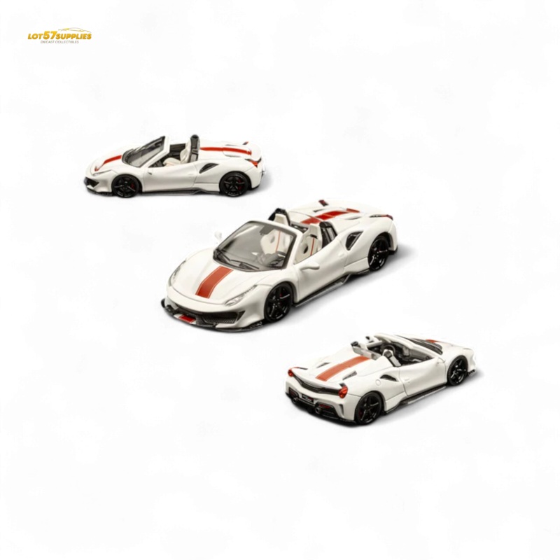 TPC Ferrari 488 Roadster Pearl White 1:64