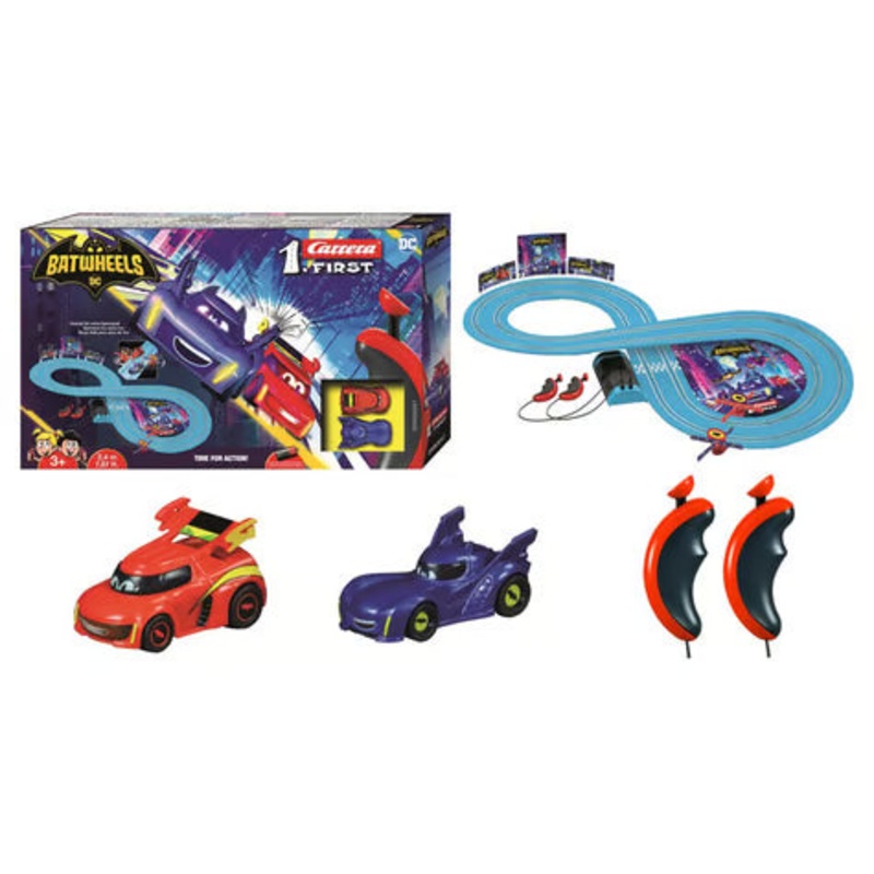 Carrera CCN63047 First Batwheels Time for Action Slot Car Racing Track Set