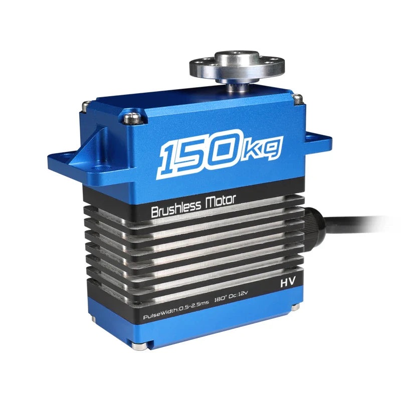 GXservo HS-1005SGT 150KG Servo - Large Torque 12V-16.8V High Voltage CNC Aluminium Shell Metal Gear Brushless Waterproof RC Car boat Drone Big Models 150kgBLS