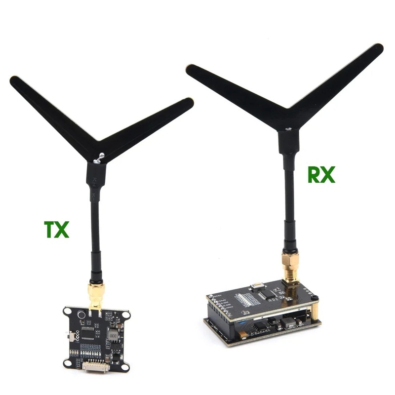 1.2G 0.1mW/25mW/200mW/800mW VTX & VRX - 9CH Transmitter Receiver FPV Video System Combo for RC Models Drone Quad Enhancement Booster Tansmitter Receiver