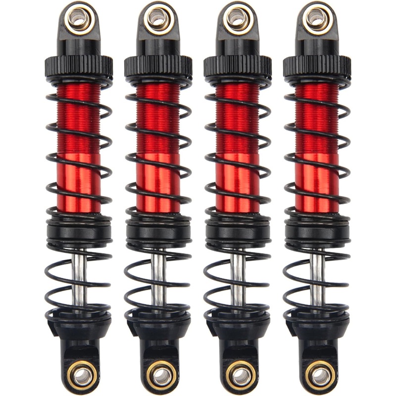 80MM 1/10 Rock Crawler Metal Shocks Absorber Adjustable Dampers (4)