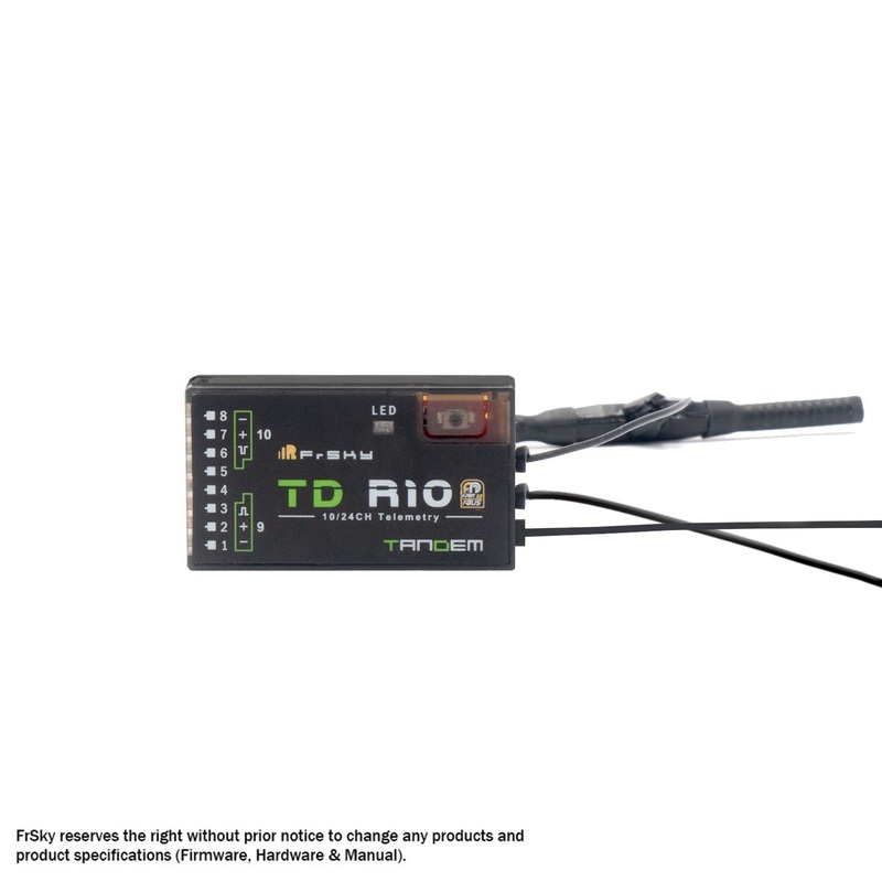 FrSky 2.4G 900M Tandem Dual-Band Receiver TD R10 Receiver with 10 Channel Ports