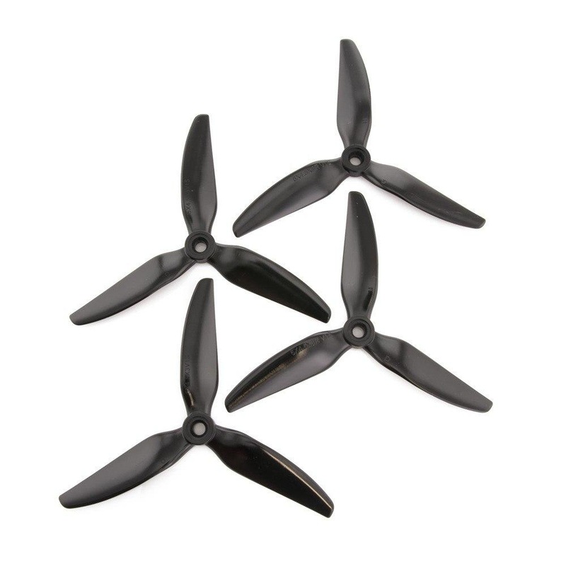 HQProp DP 5x4.5x3 V1S Propellers 5045 - 3 Blade (Set of 4 - PC) Black