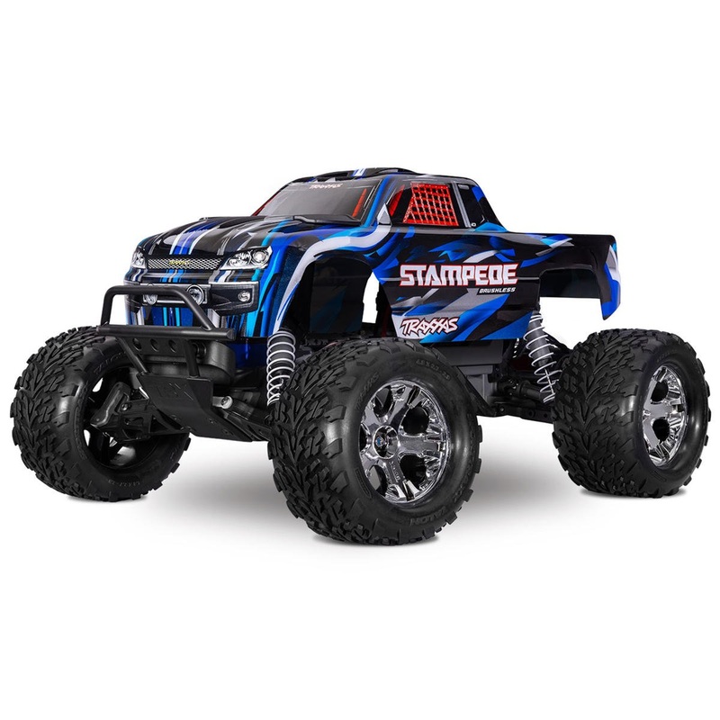 Traxxas 36354-4-BLUE Stampede BL-2s HD RTR 1/10 2WD Brushless Monster Truck (Blue) w/BL-2s ESC & TQ 2.4GHz Radio