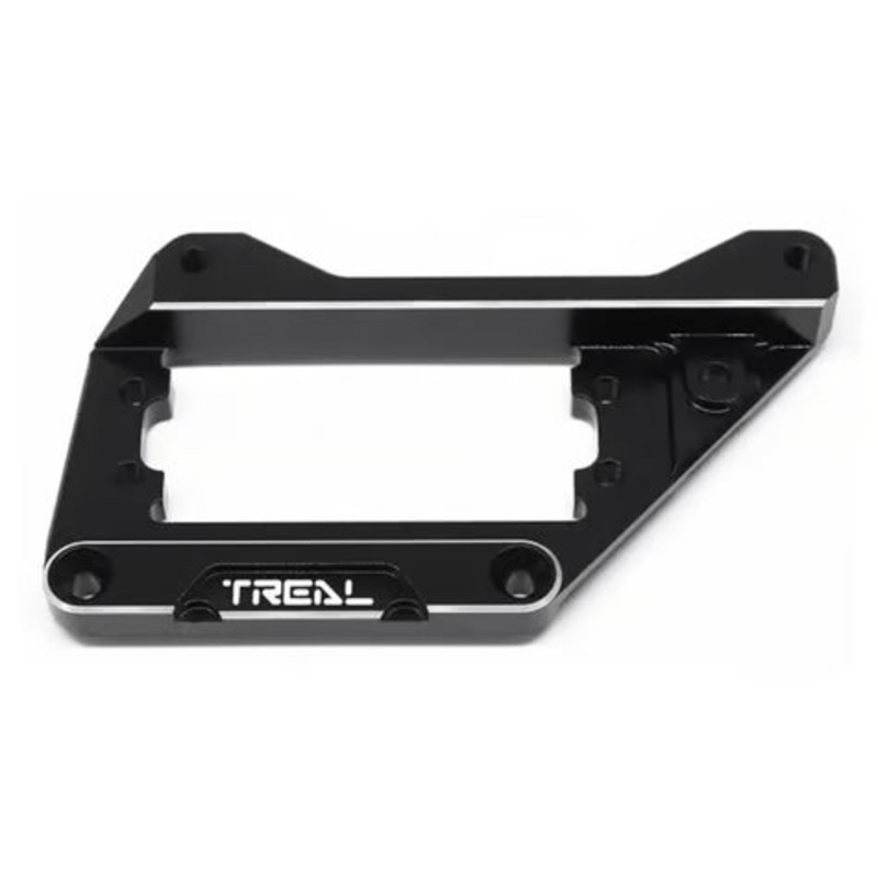 Treal Hobby Axial SCX10 Pro 7075 Aluminum Front 4-Link Servo Mount (AMS) Black
