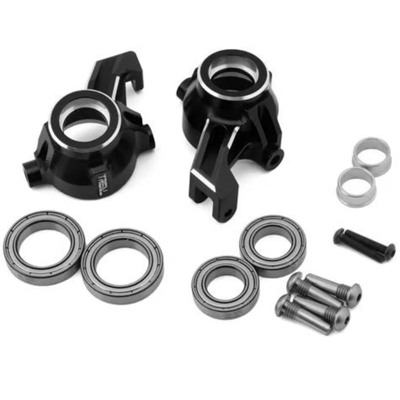 Treal Hobby Front Steering Knuckles for Traxxas Maxx (2) Black