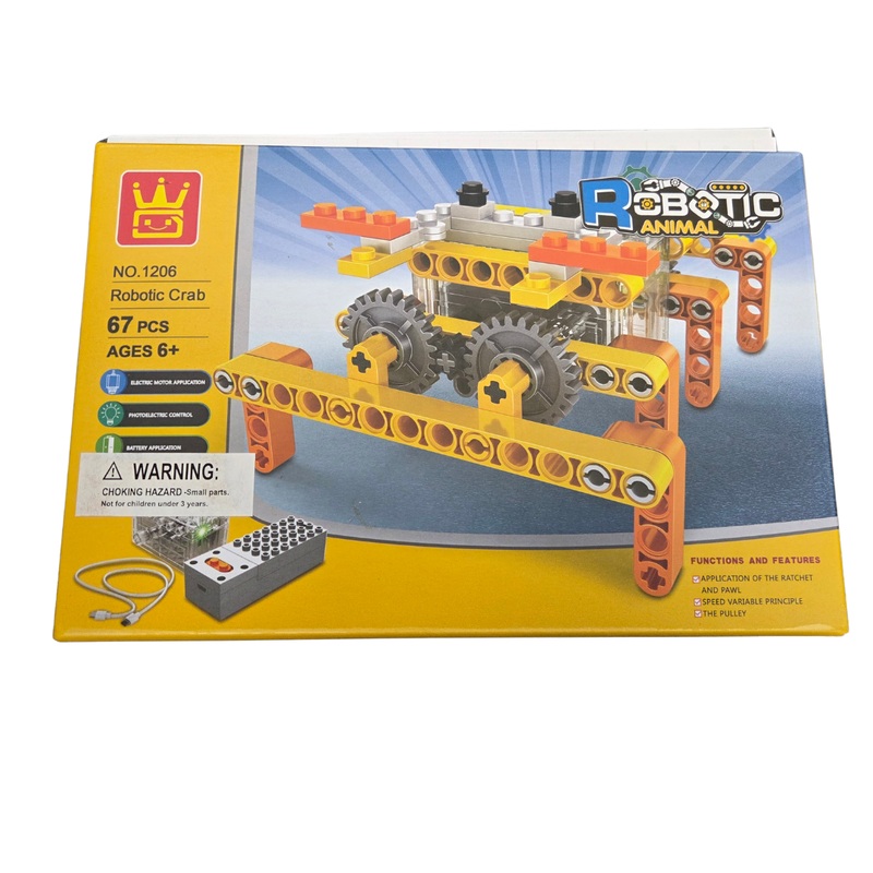 WANGE WAG1206 Robotic Crab 67-Piece Motorized STEM Building Set