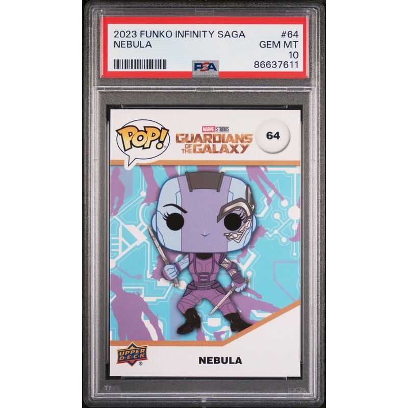 2023 UPPER DECK FUNKO POP MARVEL NEBULA #64 PSA 10