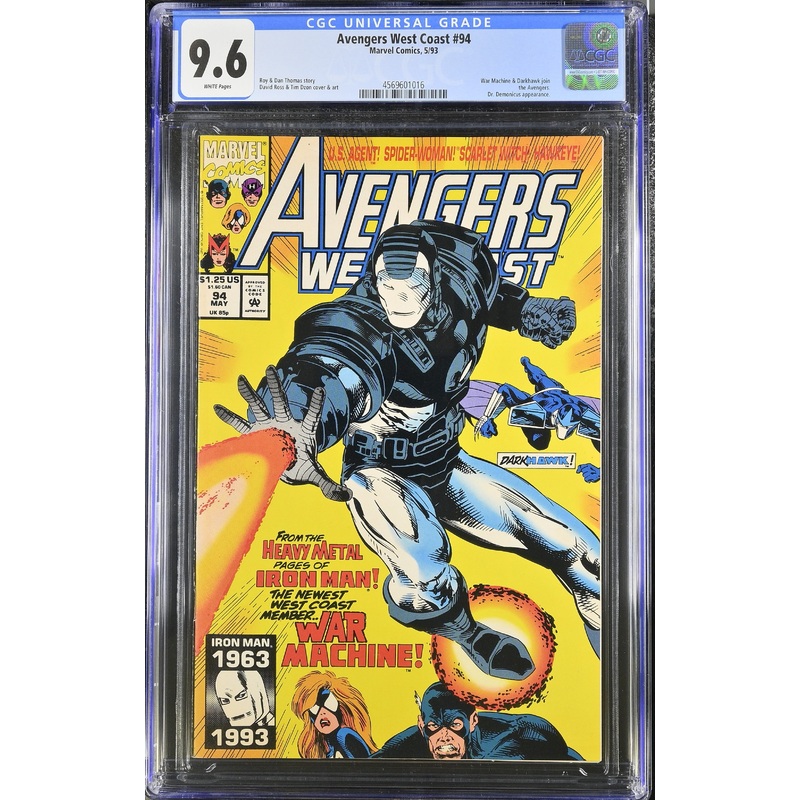 Avengers West Coast #94 (5/93) Graded CGC 9.6