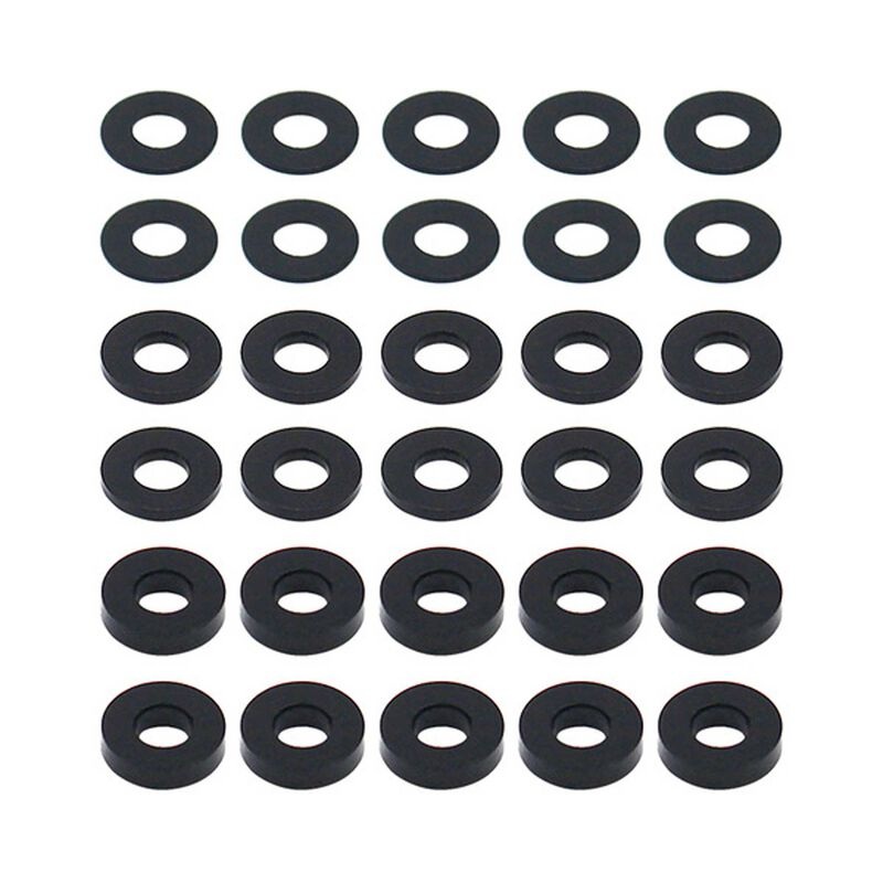 Hot Racing HRASPC3578A01 7.8x3.5mm Aluminum Hub Spacer (30) black