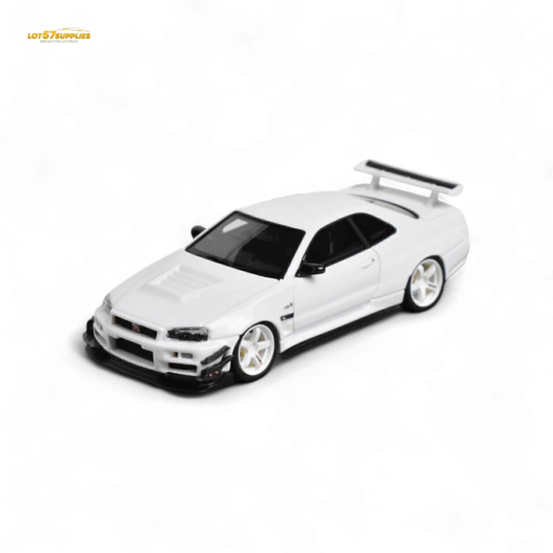 404ERROR Nissan Skyline GT-R R34 Customized White 1:64