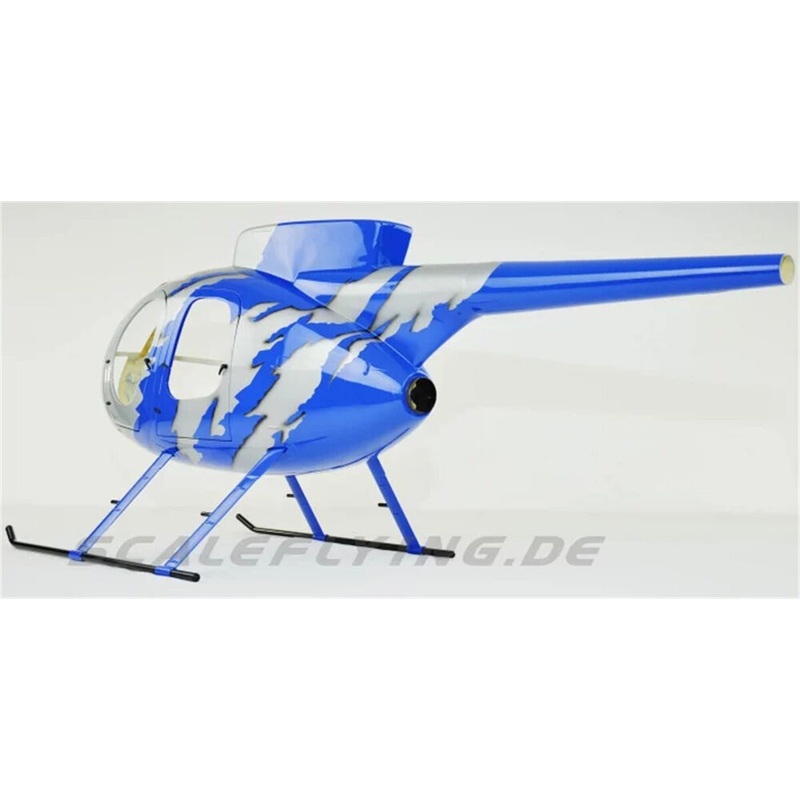 G-JIVE Blue 700 MD-500E RC Helicopter Fuselage 700 Size G-Jive Blue Painting