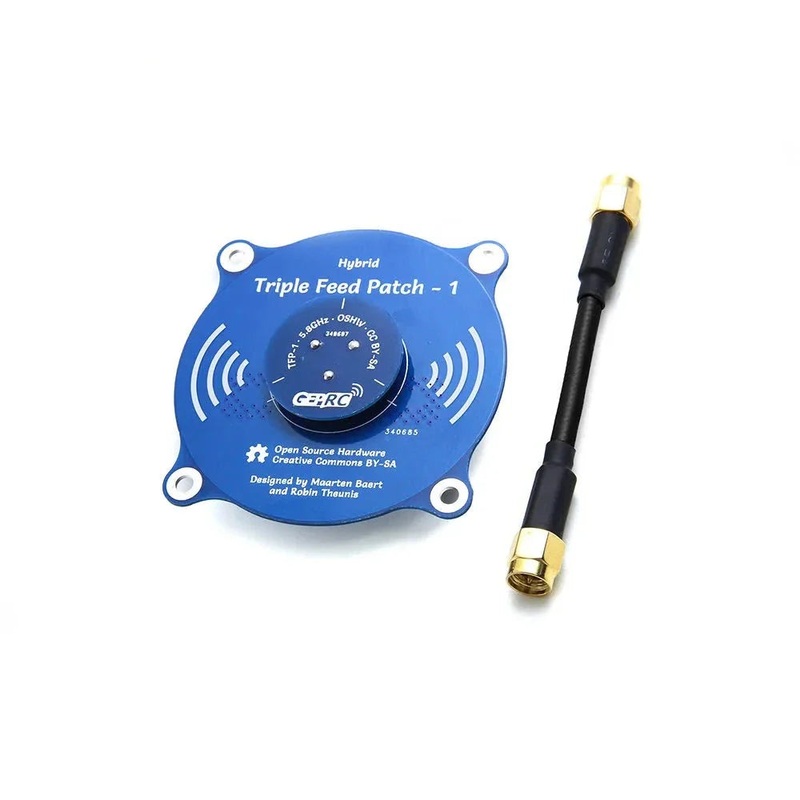 GEPRC Triple Feed Patch-1 5.8G 9.4DBI Circular Polarized FPV Antenna for RHCP LHCP for RC Fatshark Skyzone FPV Goggle DIY SMA Male