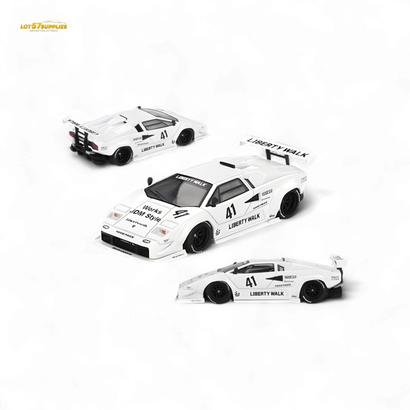 Mini-GT Lamborghini Countach LB-WORKS White 1:64