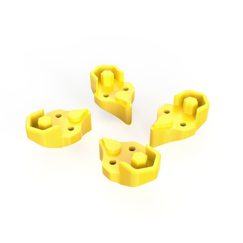 TPU 3D Protective tripod of Arm Yellow (4pcs)