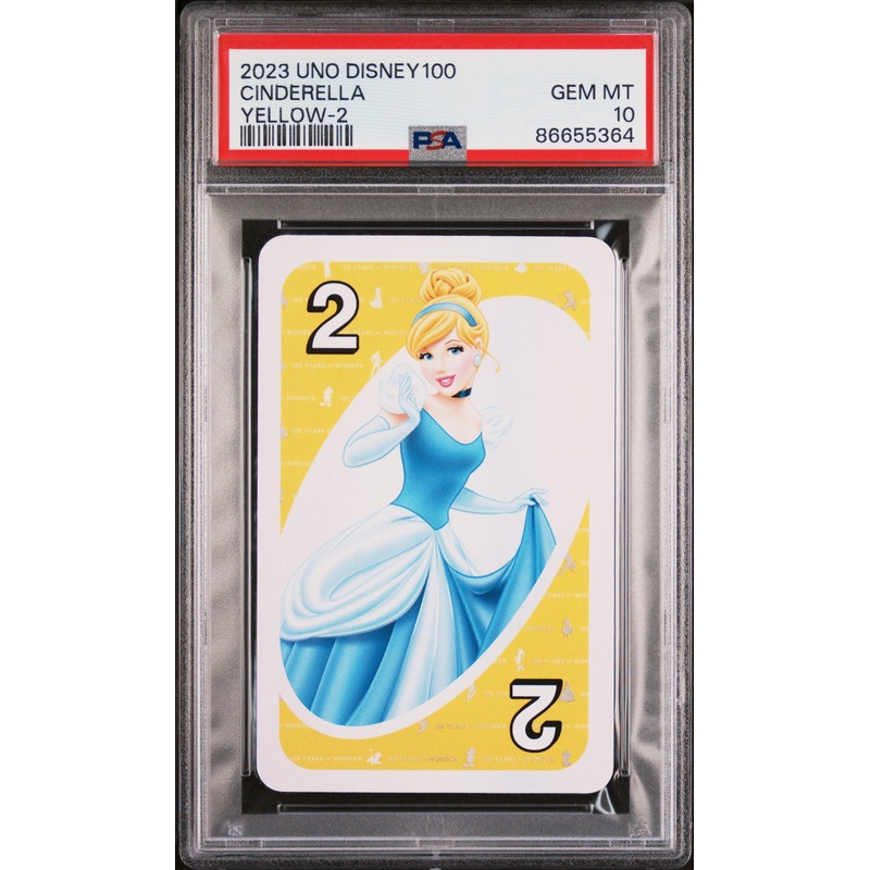 2023 UNO DISNEY 100 CINDERELLA YELLOW 2 PSA 10