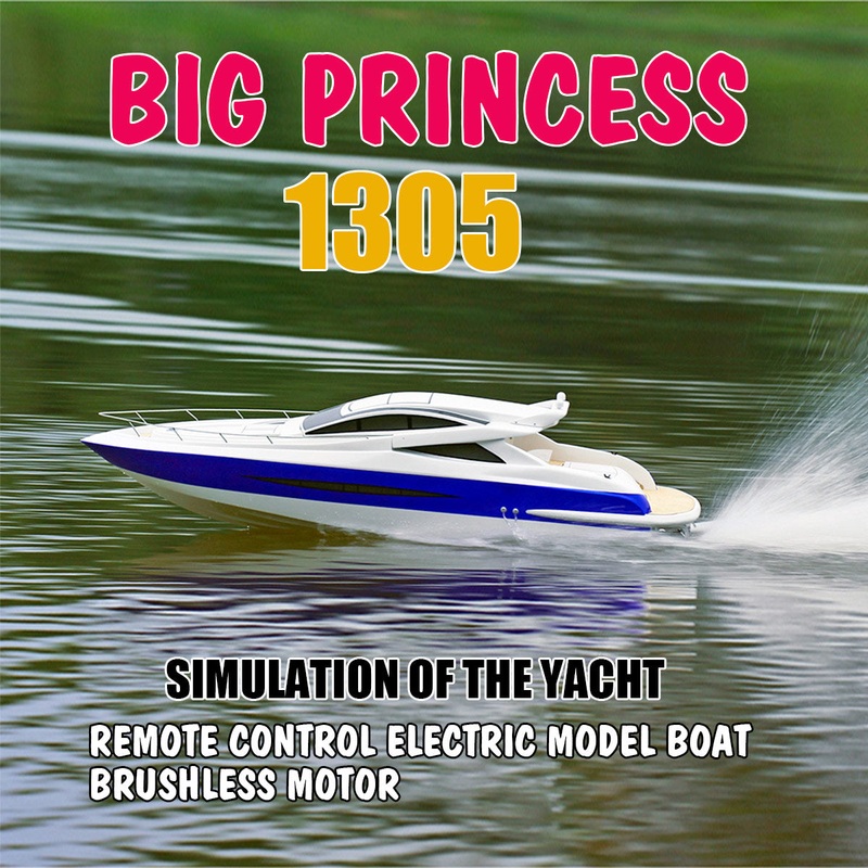 TFL 1305 Princess BWS 30N 30CC Engine with 6.35mm Dual Rudder System Fiber Glass Gas RC Boat (Hull Version)