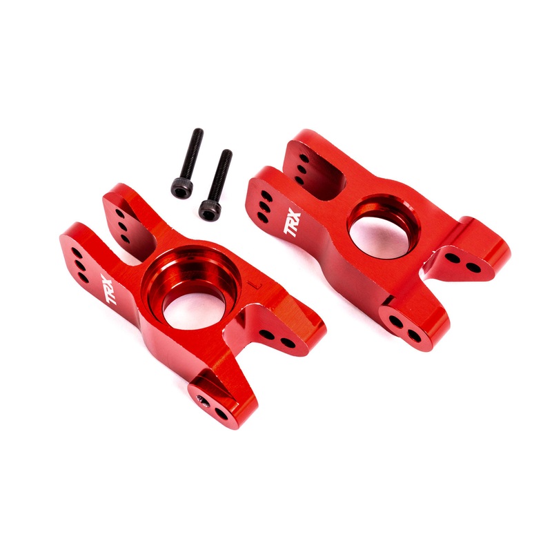 Traxxas 9552R Red Aluminum Stub Axle Carriers Sledge