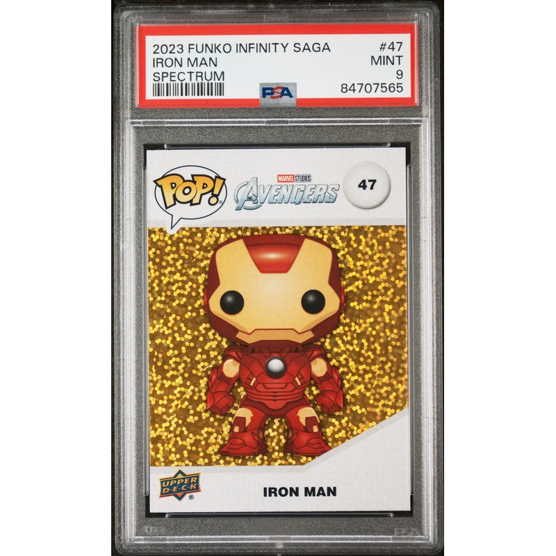 2023 UPPER DECK FUNKO POP MARVEL IRON MAN SPECTRUM #47 PSA 9