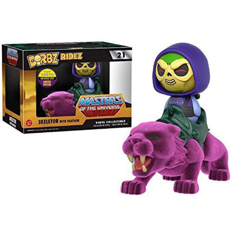Dorbz Ridez Battle Armor Skeletor w/ Panthor (Flocked) - 2017 Toy Tokyo/SDCC Exclusive