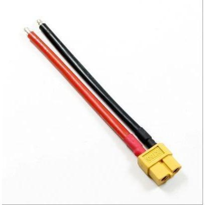 XT60U Female Male Pigtail Plug 16AWG 12AWG 10cm With Wire