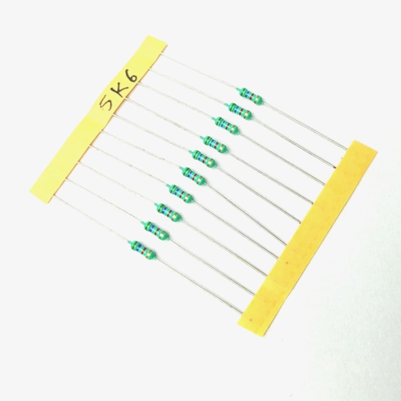 5.6K ohm, 1/4 Watt Resistor with 5% tolerance (Pack of 10)