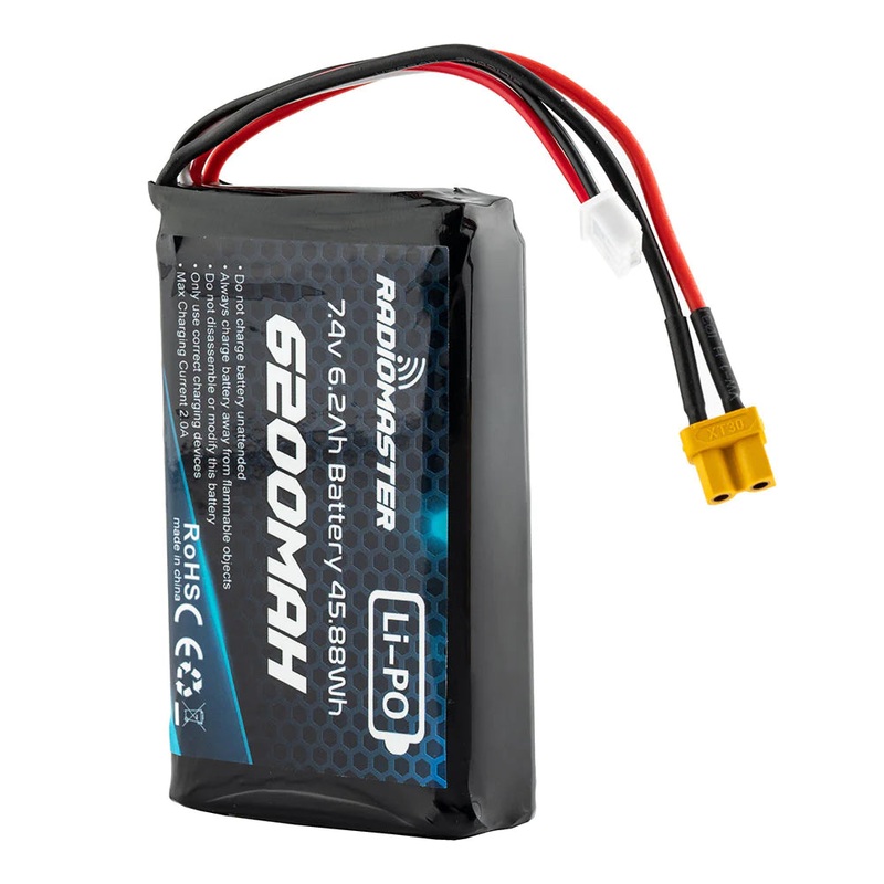 RadioMaster 2S 7.4V 6200mAh Lipo Battery For Boxer and TX15/TX16 Series Radios