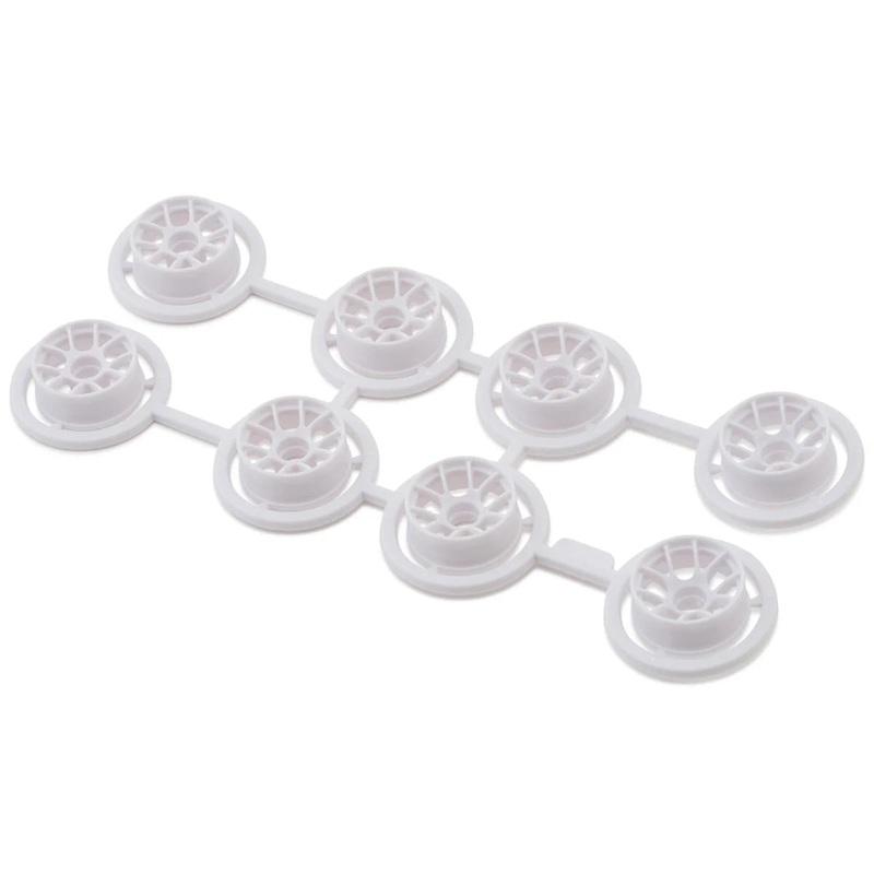 Yeah Racing YEA-WL-0159WH 1/28 RWD Mini-Z Plastic 10-Spoke Narrow Wheel Set (White) (Offset 0,+1,+2,+3)