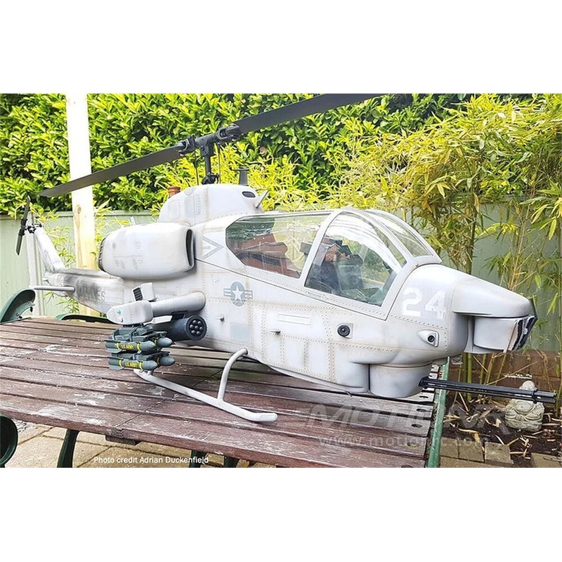 Cobra Navy AH-1W 700 ARF RC Helicopter Fuselage AH-1 Grey with Scale Rotor Head