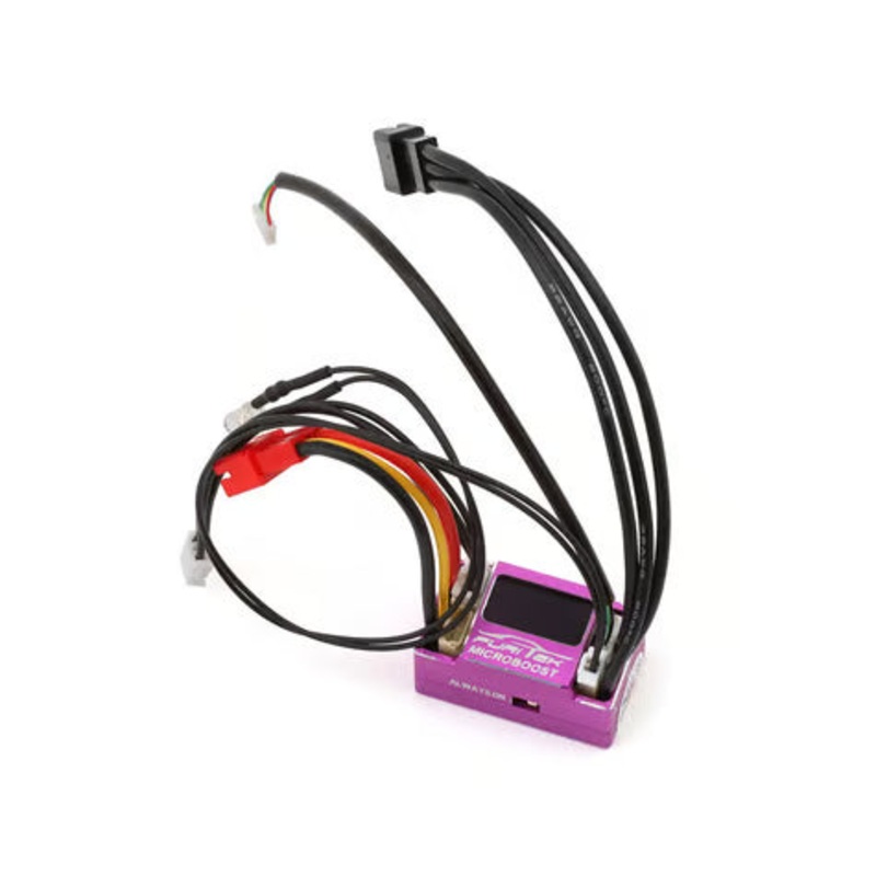FURITEK FUR-2600 MICROBOOST 2S LIPO 25A/50A BRUSHLESS SENSORED/SENSORLESS ESC FOR 1/24 1/28 DRIFT/RACE w/LCD Display - Purple