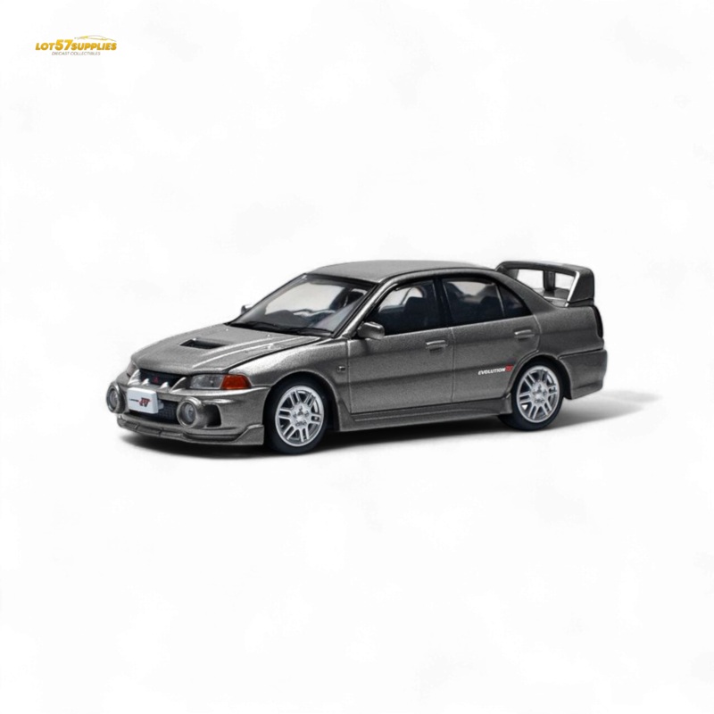 PopRace Mitsubishi Lancer Evolution IV Dark Grey 1:64