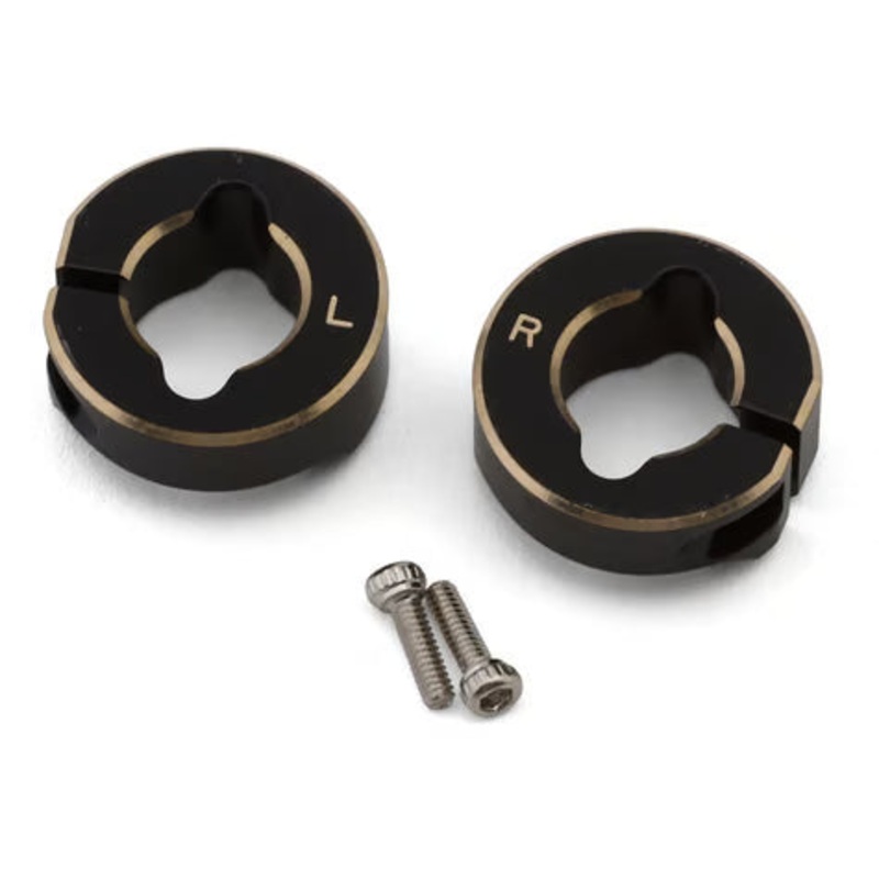 Treal Hobby Axial SCX30 Brass Rear Counterweights (Black) (2) (4.65g ea) Black