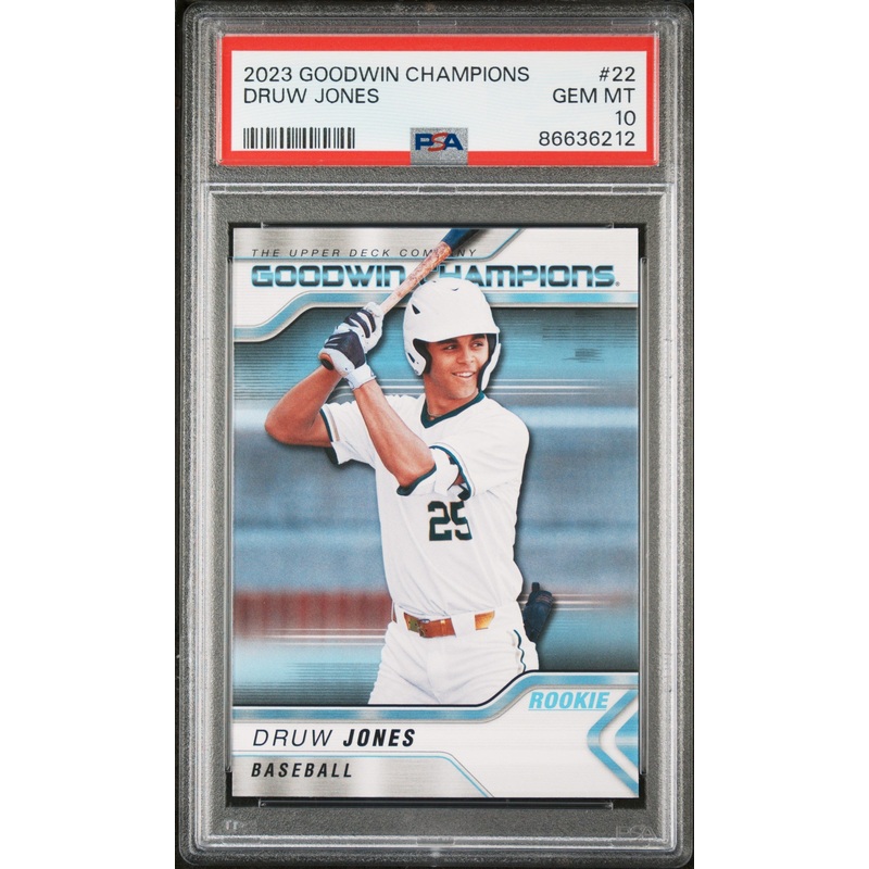 2023 UPPER DECK GOODWIN CHAMPIONS DRUW JONES #22 - PSA 10