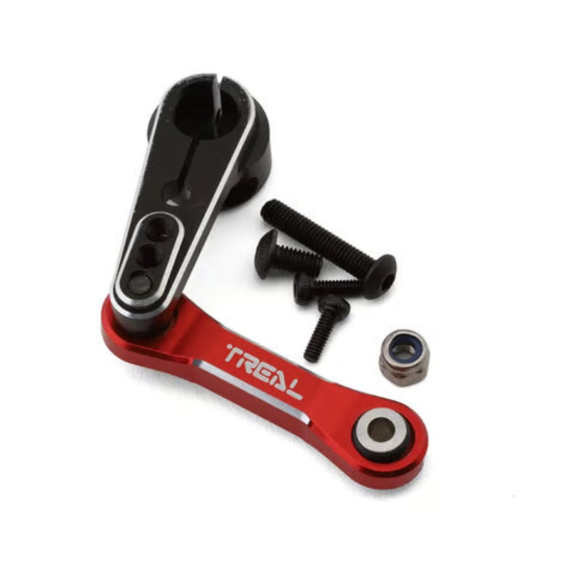 Treal Hobby Arrma Kraton 6S Aluminum Servo Horn w/Tie Rod (25T) Red