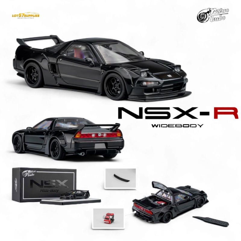 Microturbo NSX-R WideBody - Gloss Black 1:64