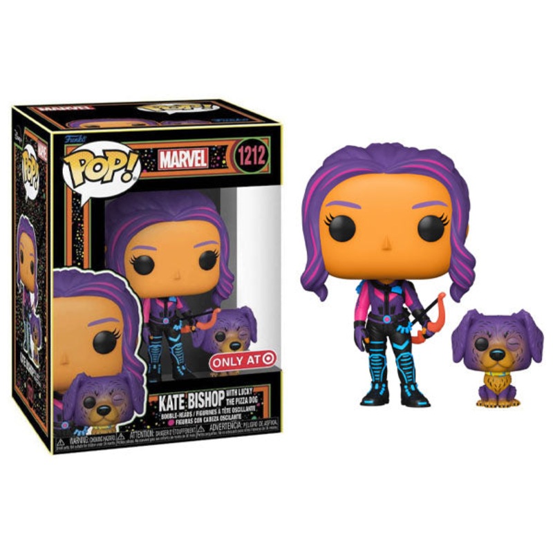 Kate Bishop w/ Lucky the Pizza Dog (Black Light, Hawkeye) 1212 - Target Exclusive