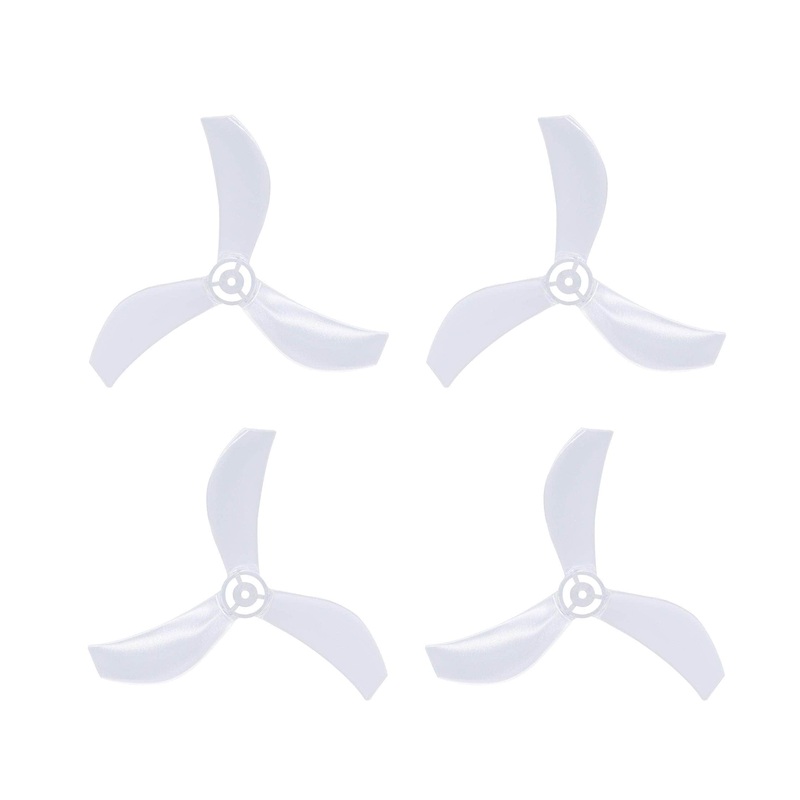 NewBeeDrone Azi (Tri-Blade) Micro Propellers 40mm - 1.5mm Shaft (Set of 4) Clear