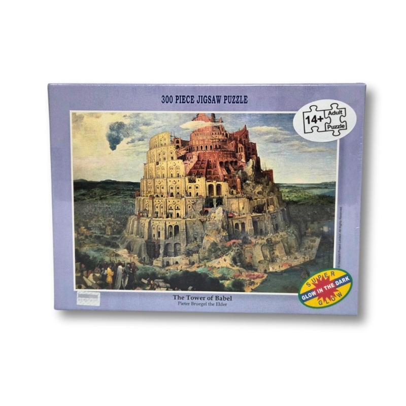 Tomax The Tower of Babel Puzzle 300 Piece Glow in the Dark Jigsaw | Pieter Bruegel