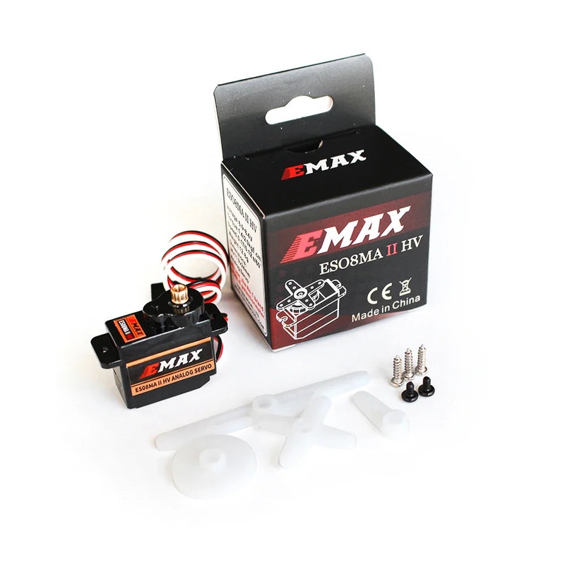 EMAX ES08MA II - 12G High Voltage Metal Gear Analog Servo For Rc Helicopter Plane Boat Car 1pc