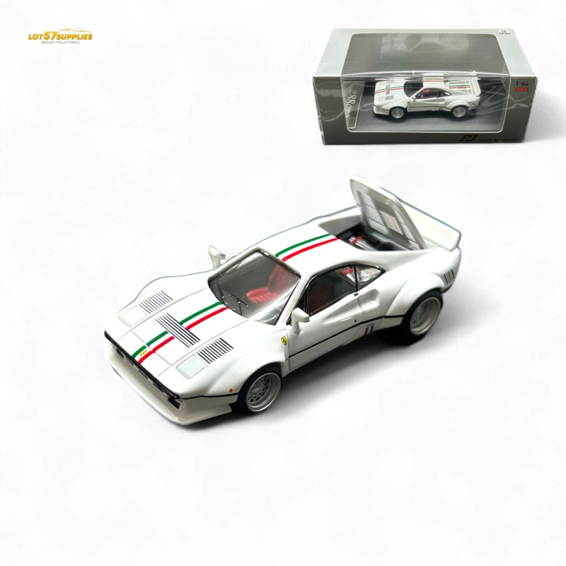 Hone Model 64 288GTO Wide-Body Latte Art White 1:64