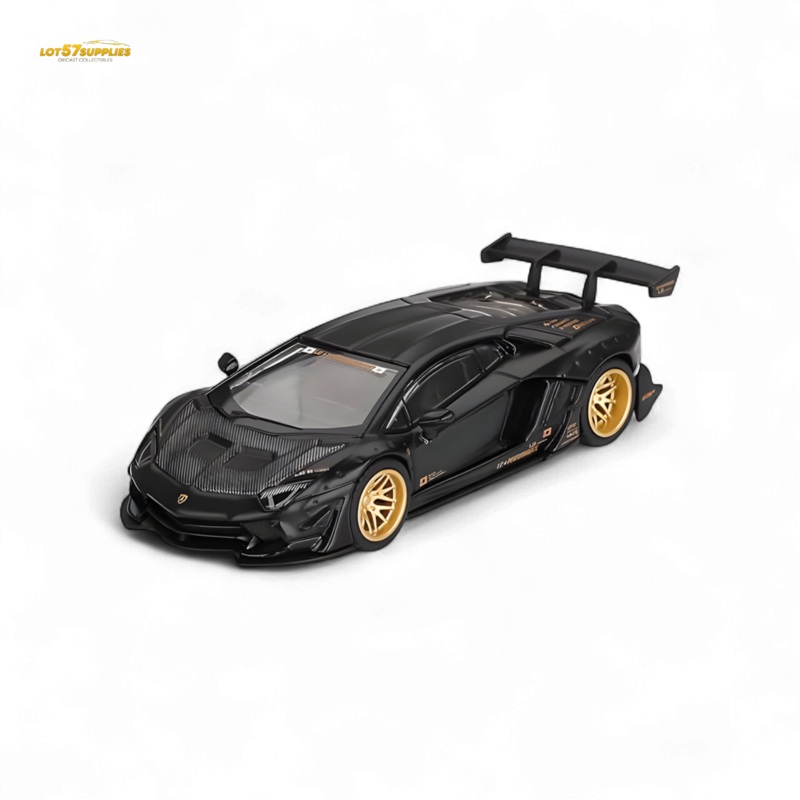 (Pre-Order) Mini-GT LBWORKS Lamborghini Aventador Matte Black 1:64