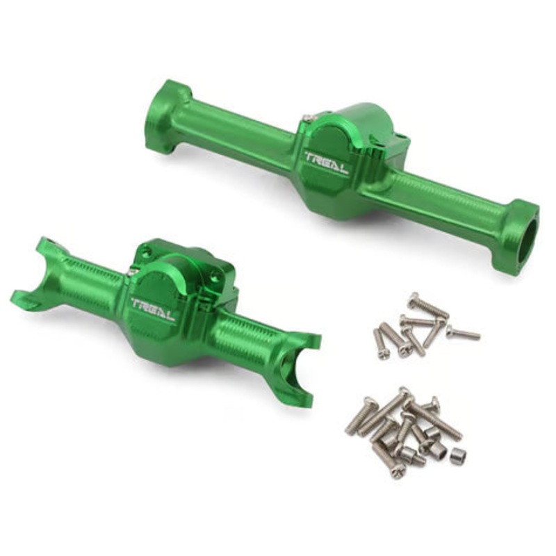 Treal Hobby Axial SCX30 7075 Aluminum Front & Rear Axle Housings Set Green