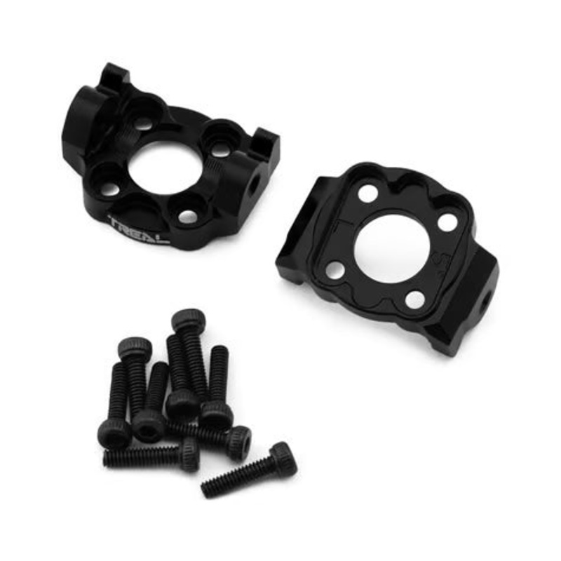 Treal Hobby Losi Mini LMT Aluminum Front C-Hub Spindle Carriers (2) (5) Black