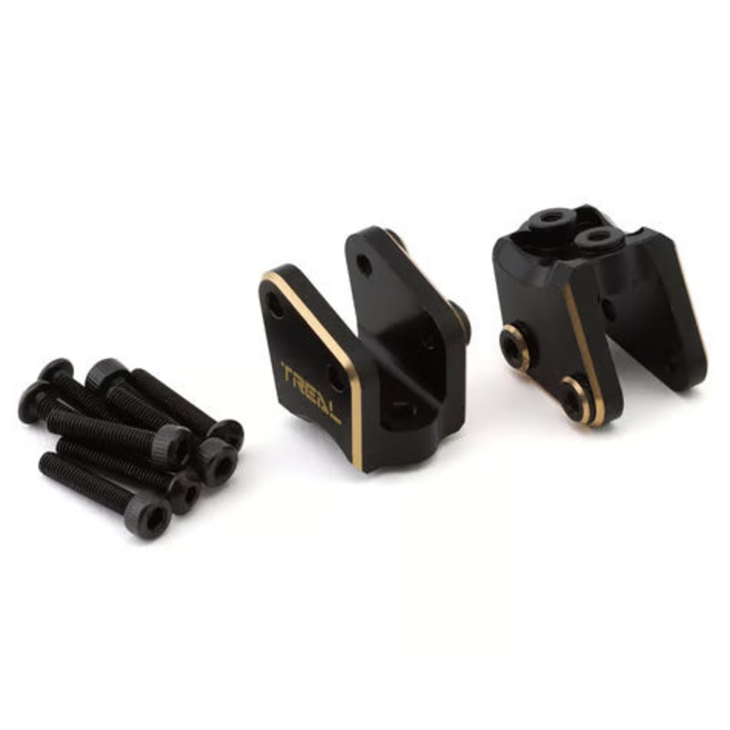 Treal Hobby Axial RBX10 Ryft Brass Rear Link Mounts (2) (22.65g) Black (22.65g)