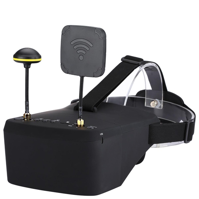 EV800D 5.8G 40CH FPV Goggles - 5 Inch 800*480 Video Headset HD DVR Diversity FPV Glasses With Battery For RC Model RC FPV Drone