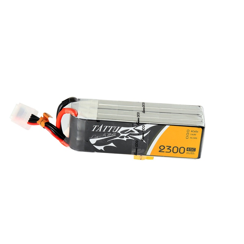 Tattu 2300mAh 45C 4S1P Lipo Battery Pack With XT60 Plug